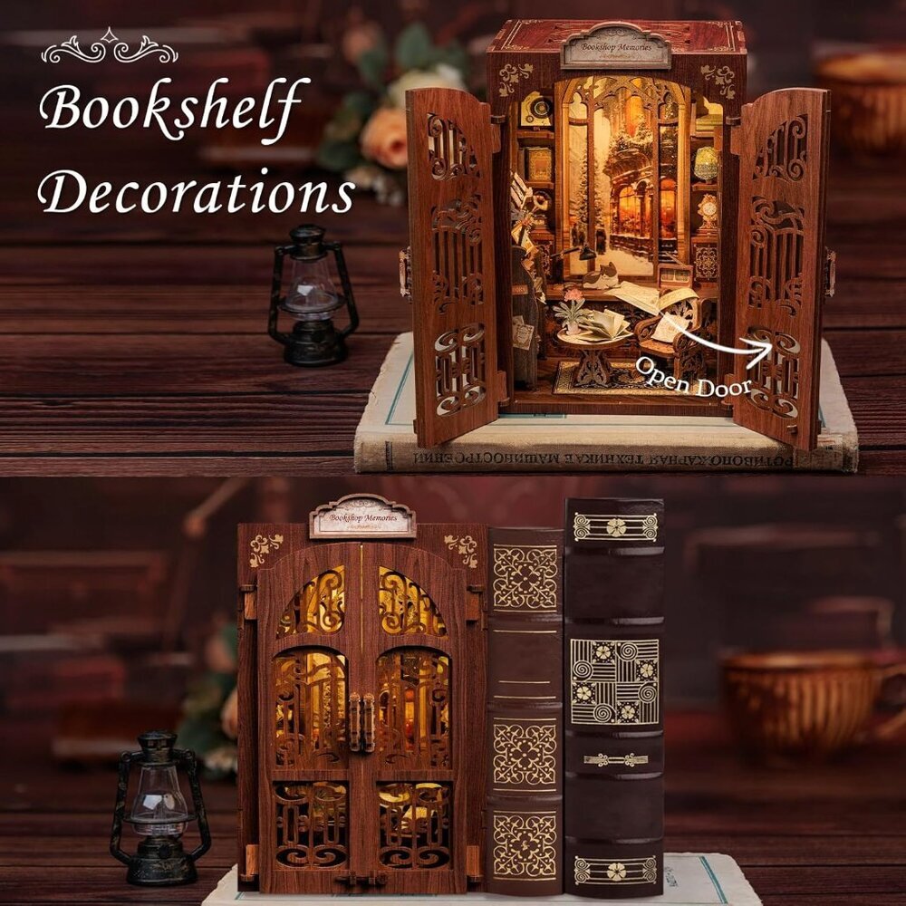 Book Nook Kit - DIY Miniature House Dollhouse Kit for Adult and Teens, Booknook - Picture 4 of 9